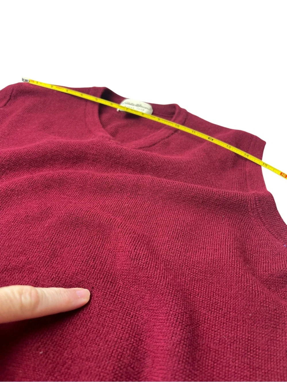 Eddie Bauer Men’s XL Tall 100% Wool Red/Black Sweater Vest Bundle